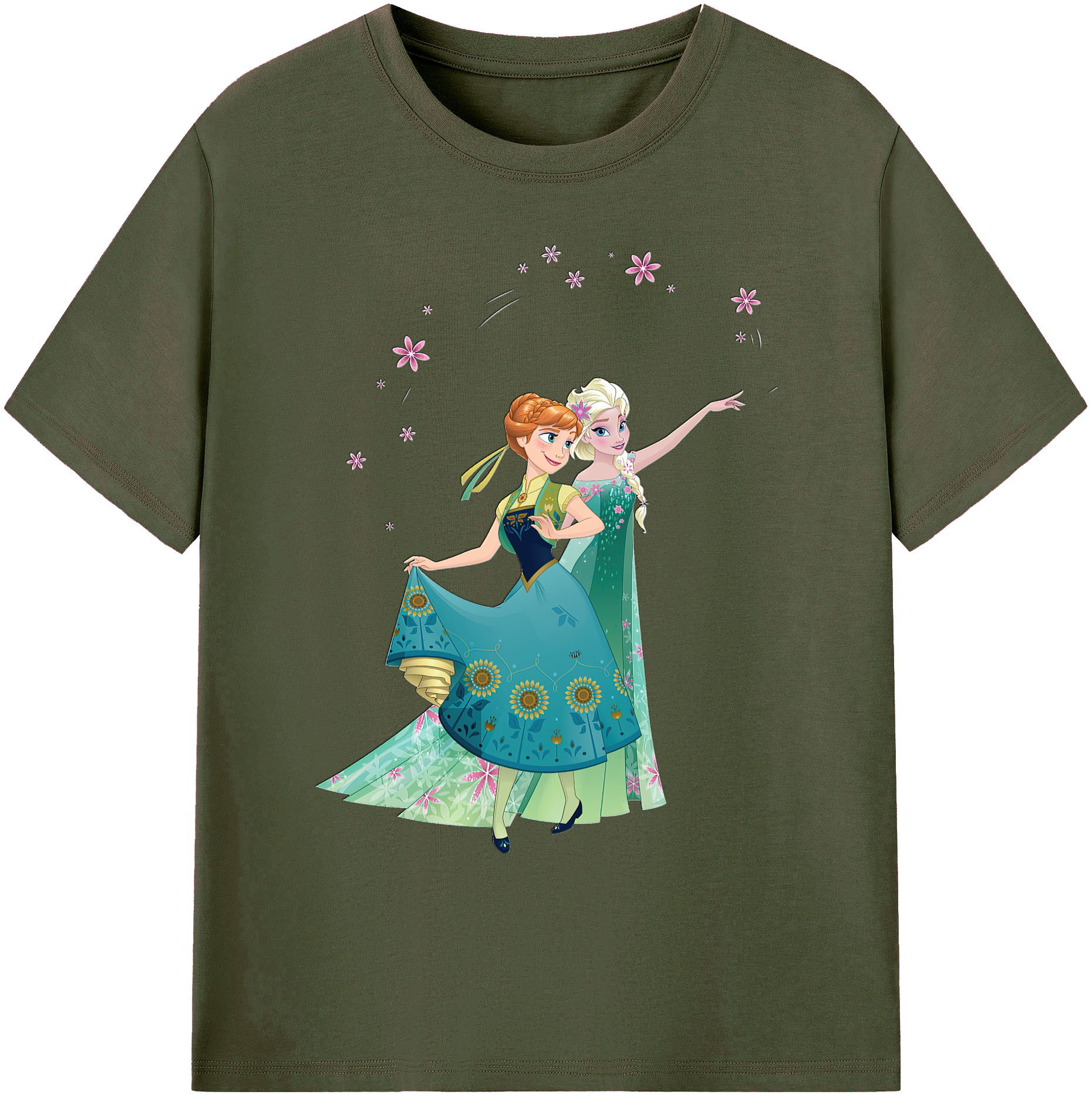 （画像用） アナと雪の女王 アンナ エルサ Frozen Anna Elsa 綿100％ メンズ半袖Tシャツ｜肌触りやわらか＆通気性